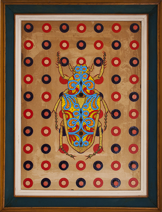 Greek artist, painting, artwork, dimitris ntokos, lives in Athens, scarab, scarabeus, beetle, dimitris dokos, canvas, contemporary art, modern art, art, beetle, optic art, art