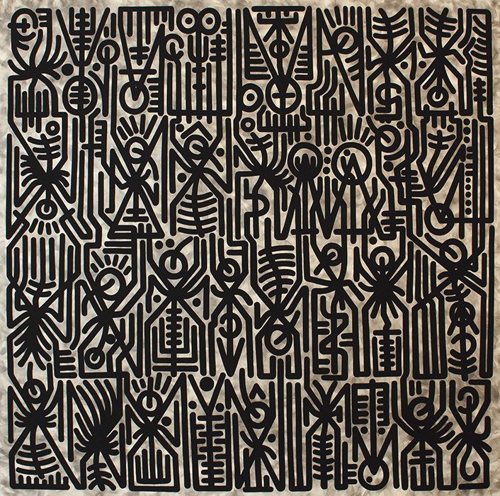 Greek artist, painting, artwork, dimitris ntokos, lives in Athens, signs, symbols, dimitris dokos, urban hieroglyphics, canvas, contemporary art, dialect, modern art