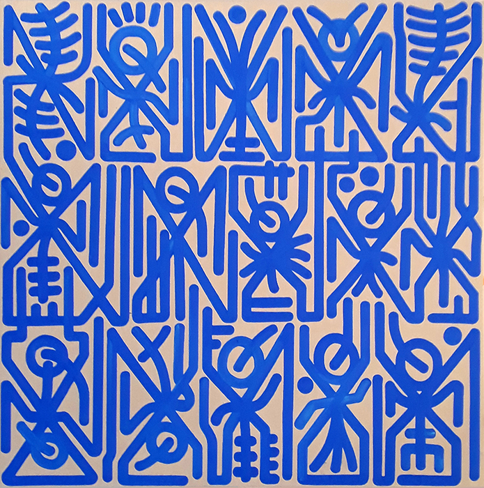Greek artist, painting, artwork, dimitris ntokos, lives in Athens, signs, symbols, dimitris dokos, urban hieroglyphics, canvas, contemporary art, dialect, modern art