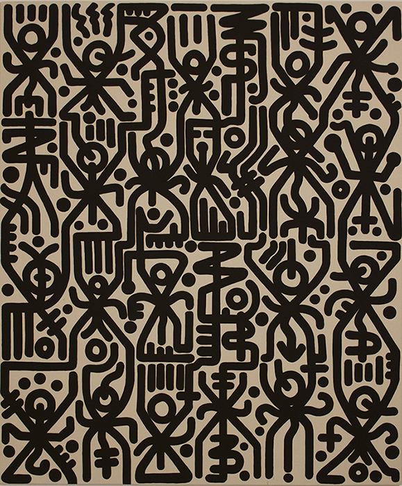 Greek artist, painting, artwork, dimitris ntokos, lives in Athens, signs, symbols, dimitris dokos, urban hieroglyphics, canvas, contemporary art, dialect, modern art