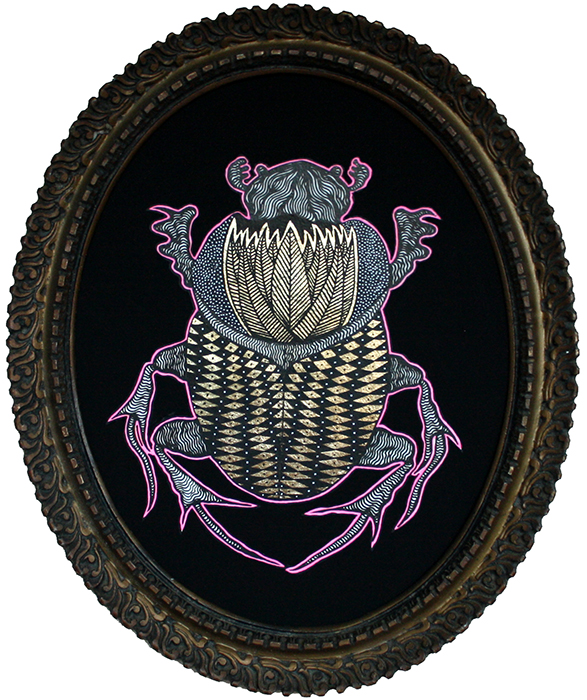 Greek artist, painting, artwork, dimitris ntokos, lives in Athens, scarab, scarabeus, beetle, dimitris dokos, canvas, contemporary art, modern art, art, beetle, optic art, art