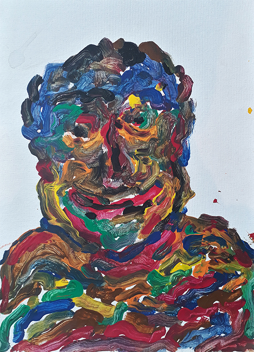 portrait, automatic portrait, paper, pastel, Greek artist, painting, artwork, dimitris ntokos, lives in Athens, scarab, scarabeus, beetle, dimitris dokos, canvas, contemporary art, modern art, art, beetle, optic art, art