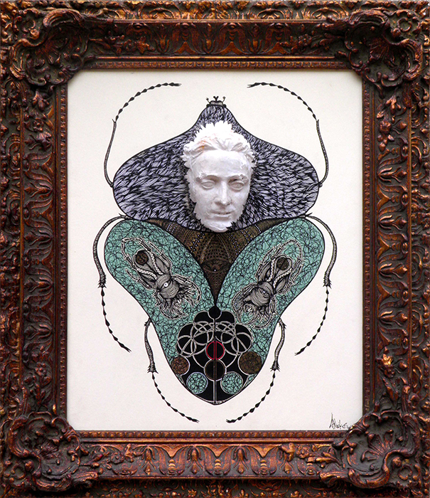 Greek artist, painting, artwork, dimitris ntokos, lives in Athens, scarab, scarabeus, beetle, dimitris dokos, canvas, contemporary art, modern art, art, beetle, optic art, art